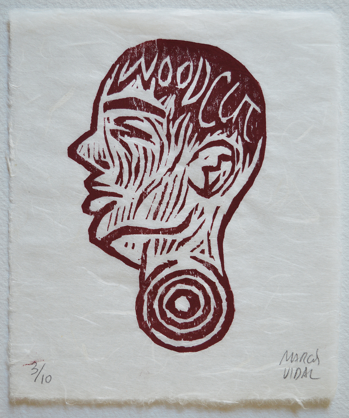 woodcut hand printed on japanese paper, 17 x 14 cms, 2022