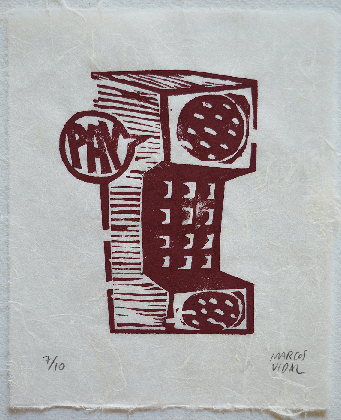 woodcut hand printed on japanese paper, 18 x 14 cms, 2022